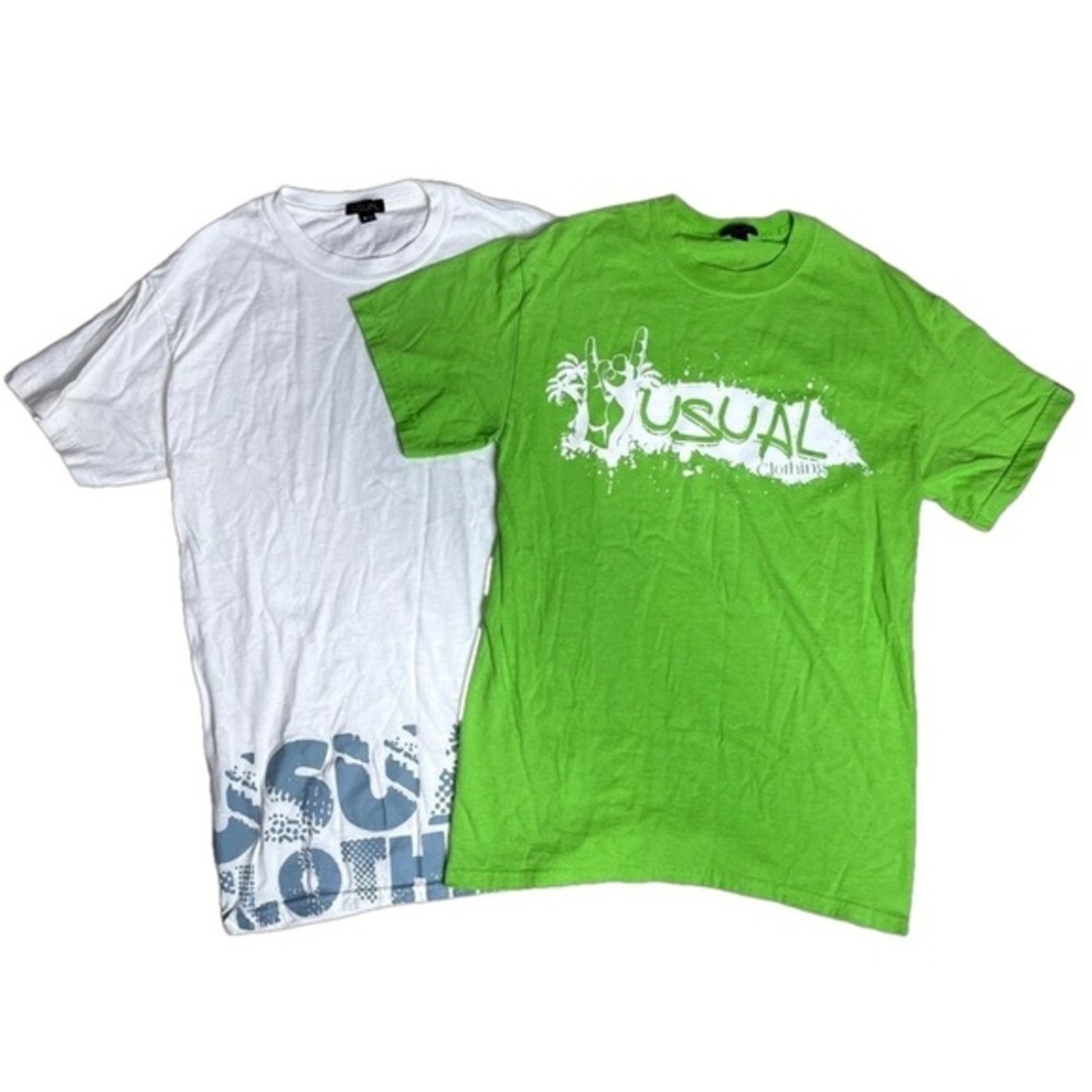 ⭐️ Usual Clothing- short-sleeve T-shirt with graphics bundle-  small